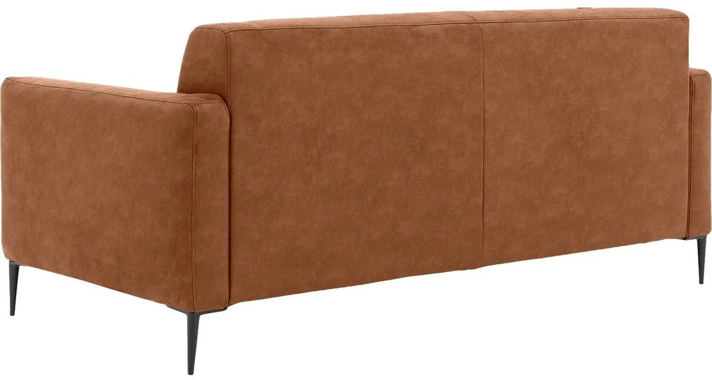 Goossens  Key West cognac, micro leer, 3-zits, modern design