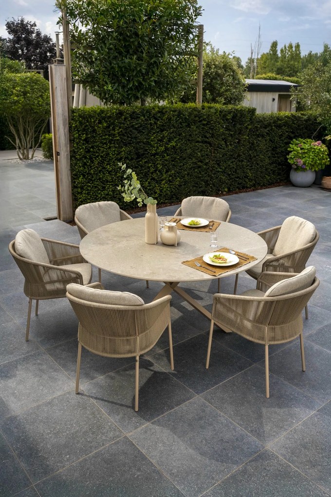 Taste by 4 Seasons Florence tuinstoel latte Tuinstoel taupe weerbestendig