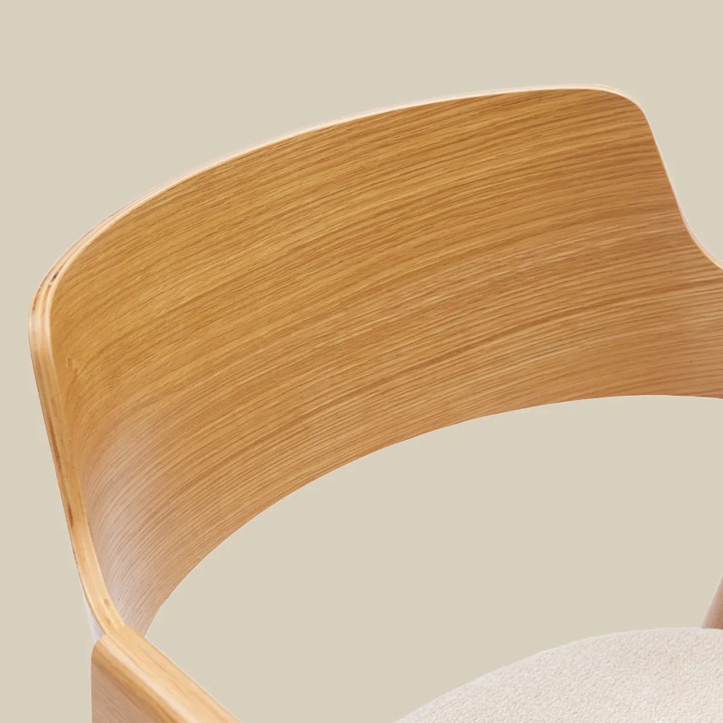 Plywood Eetkamerstoel Met Armleuningen