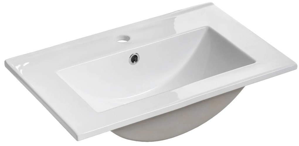 Comad Aruba White badkamermeubel 50cm met witte wastafel en kraangat eiken/wit