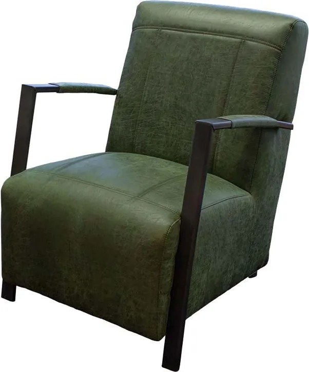 Fauteuil - Rosetta - Lederlook Missouri groen 10