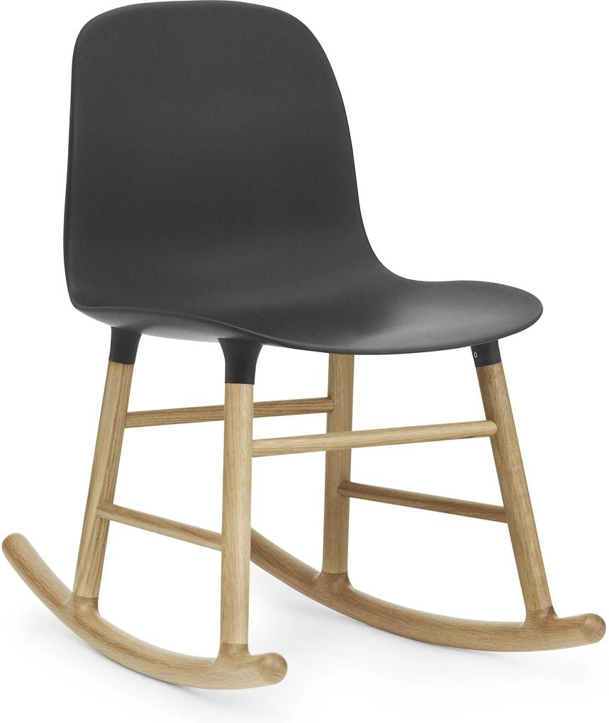 Normann Copenhagen Form Rocking Chair schommelstoel met eiken onderstel zwart