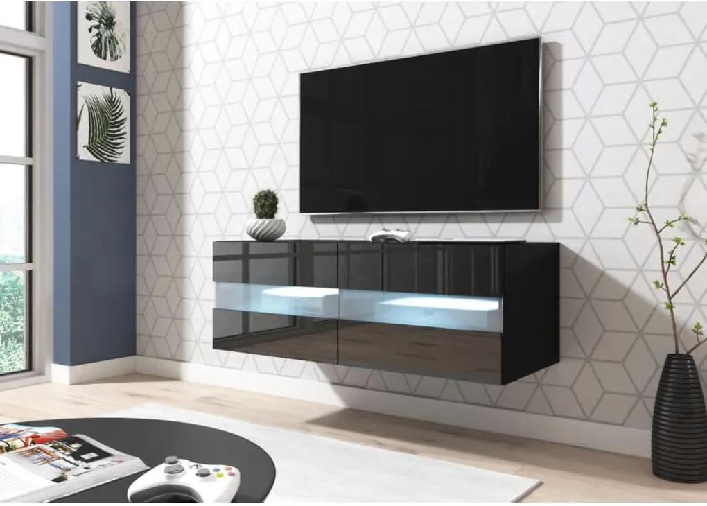Soedan Garantie Signaal TV Meubel Zwevend zwart 100 cm Modern - LED | BIANO