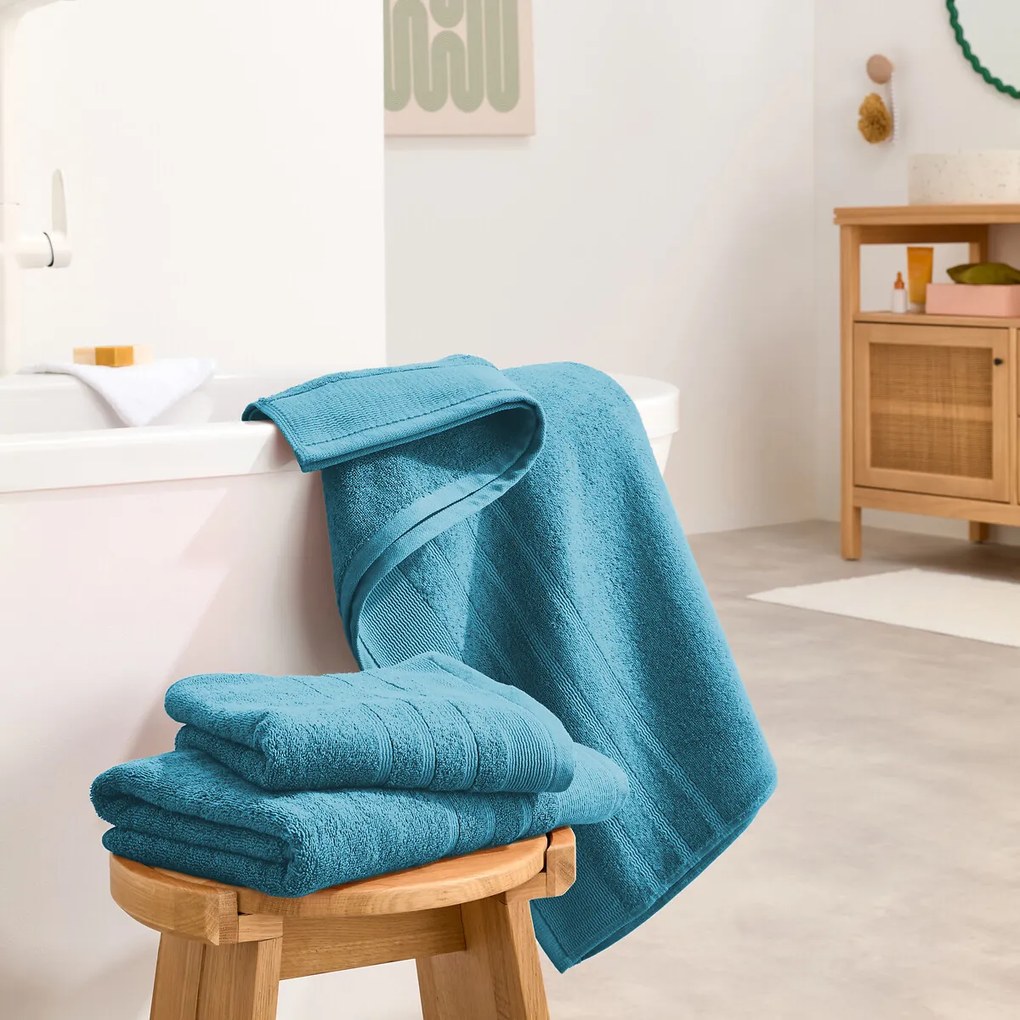 Set van 2 handdoeken in badstof 600 g/m2, Zavara