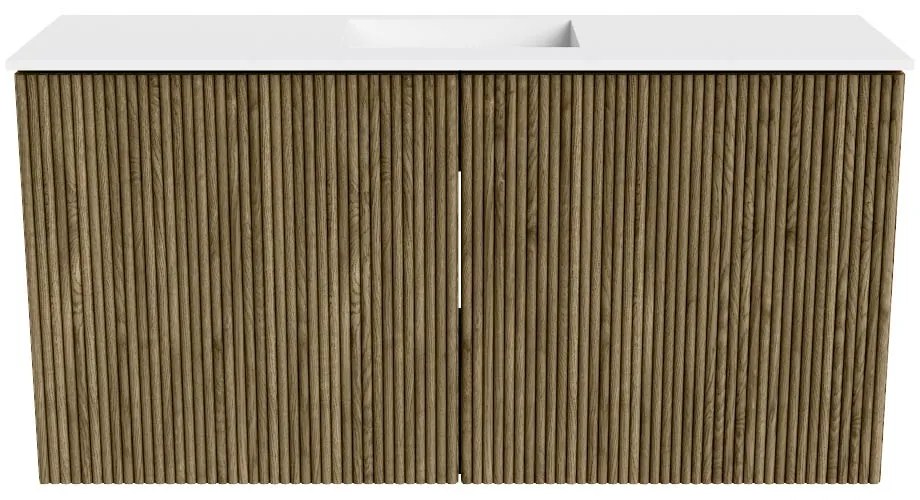 Mondiaz Joya 80cm toiletmeubel dusk met wastafel faye midden 1 kraangat talc
