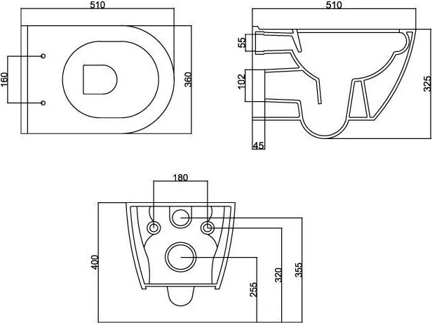 Kerra Viba Sua hangtoilet met douche wc en tornado flush wit