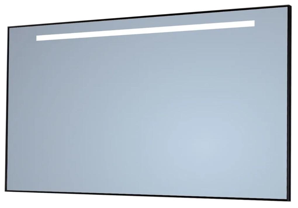 Badkamerspiegel Sanicare Q-Mirrors &apos;Warm White&apos; LED-Verlichting 70x85x3,5 cm Zwarte Omlijsting