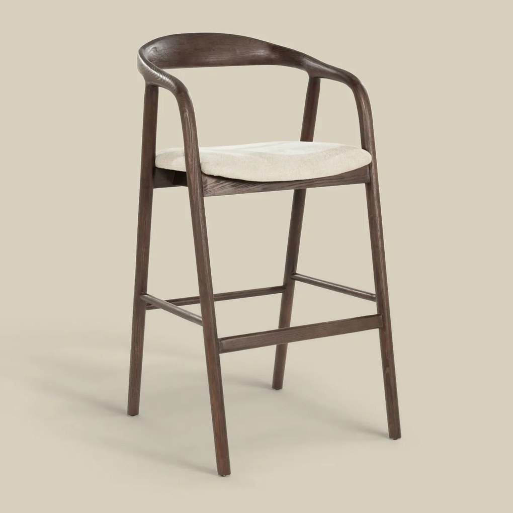 Eleonora Rayven Barkruk Hout Wabi Sabi Stijl Bruin