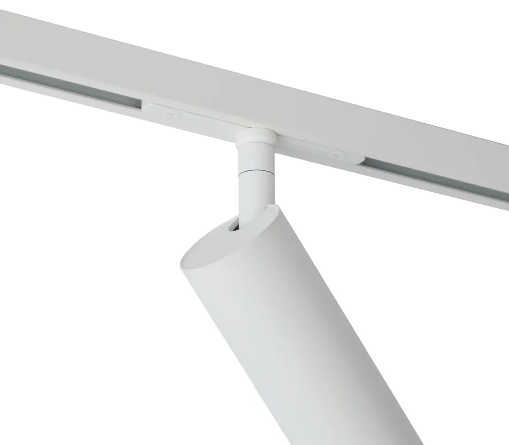 Modern railsysteem met 6 Spot / Opbouwspot / Plafondspots wit 1-fase - Slimline Uzzy Modern GU10 Binnenverlichting Lamp