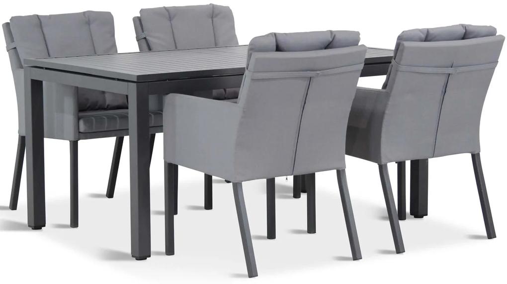 Tuinset 4 personen 180 cm Outdoor textiel Grijs Lifestyle Garden Furniture Parma/Concept