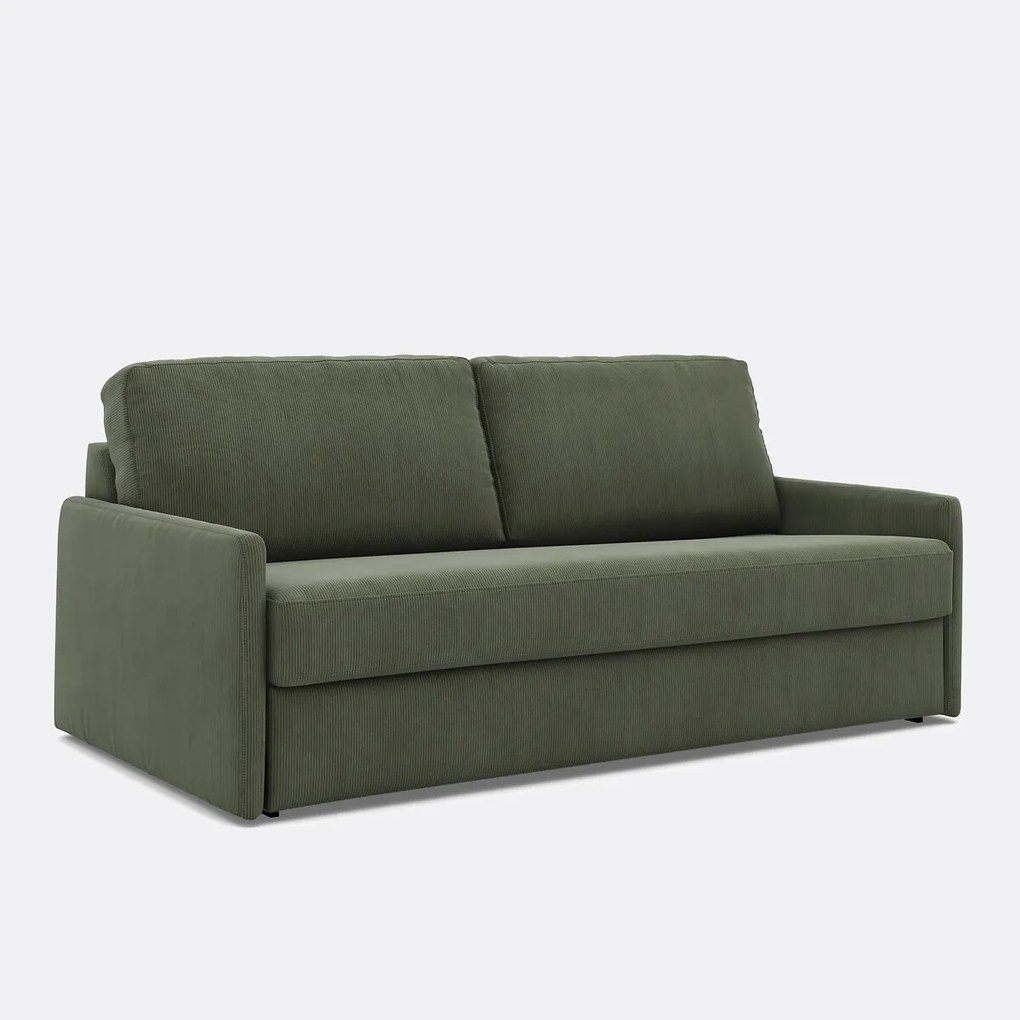 Slaapbank in ribfluweel, Comfort Bultex®, Marta