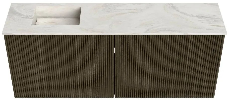 Mondiaz Joya DLux 100cm toiletmeubel shadow met wastafel faye links 1 kraangat ostra