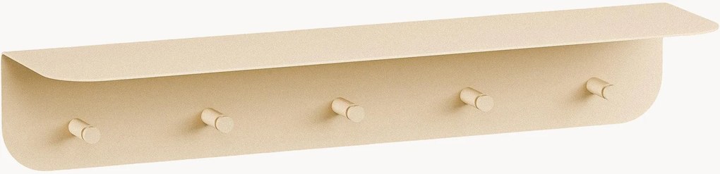 Metalen wandrek Malou met haken en hoedenplank