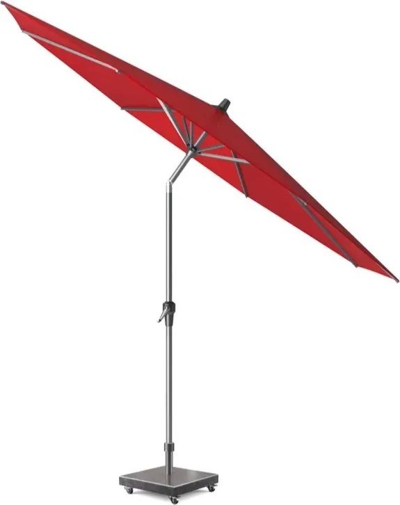Riva parasol 250 cm rond rood met kniksysteem