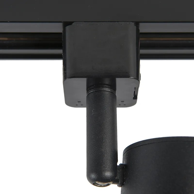 Modern railsysteem met 6 Spot / Opbouwspot / Plafondspots zwart 1-fase ovaal 100cm - Iconic Jeana GU10 Binnenverlichting Lamp