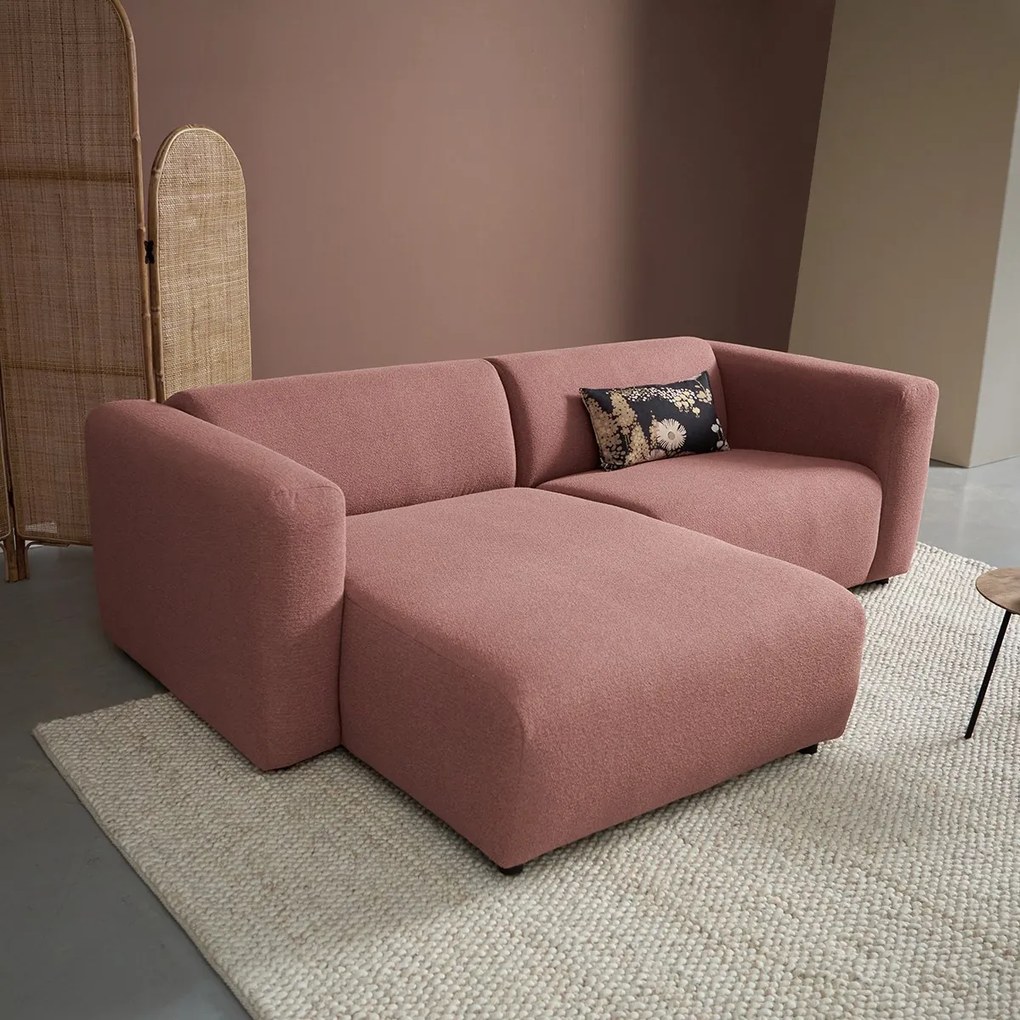 Kleine Bank Met Chaise Longue Links Terracotta Roze