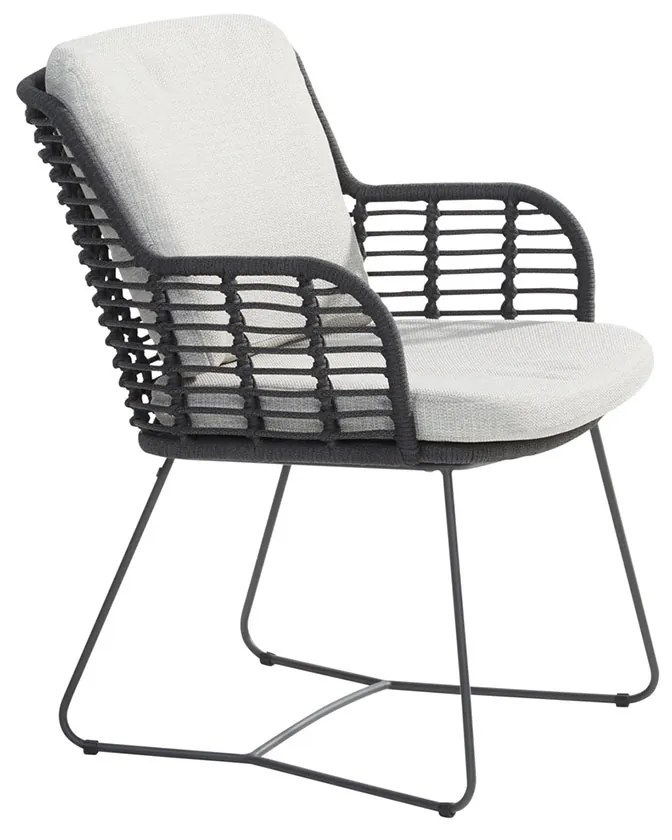 4 Seasons Outdoor Fabrice lounge dining stoel - donker grijs