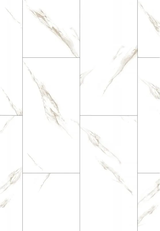 Mexen River White  vinylpanelen 610 x 305 mm LVT Dryback 2,5 mm, PVC onderlaag, 4 V-Voeg, Jazz White - F1450-0610-305-255-4V1-01