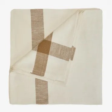 Mirela Katoenen Tafelkleed 170x250 Cm Moka Bruin - Sklum