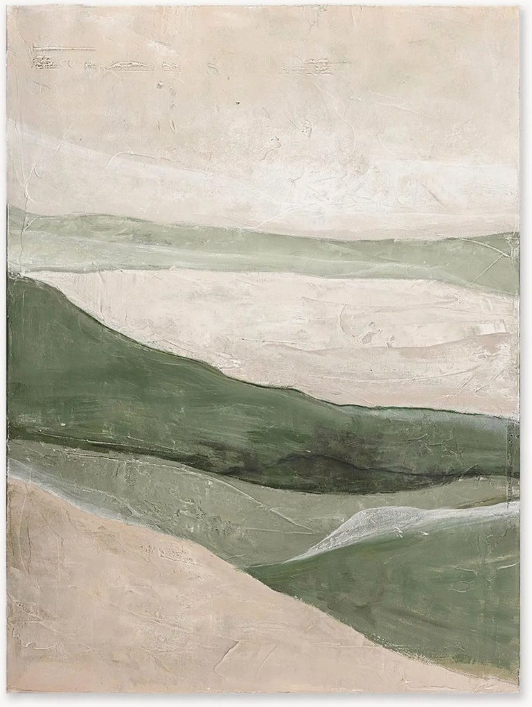 Handgeschilderd canvas Green Field