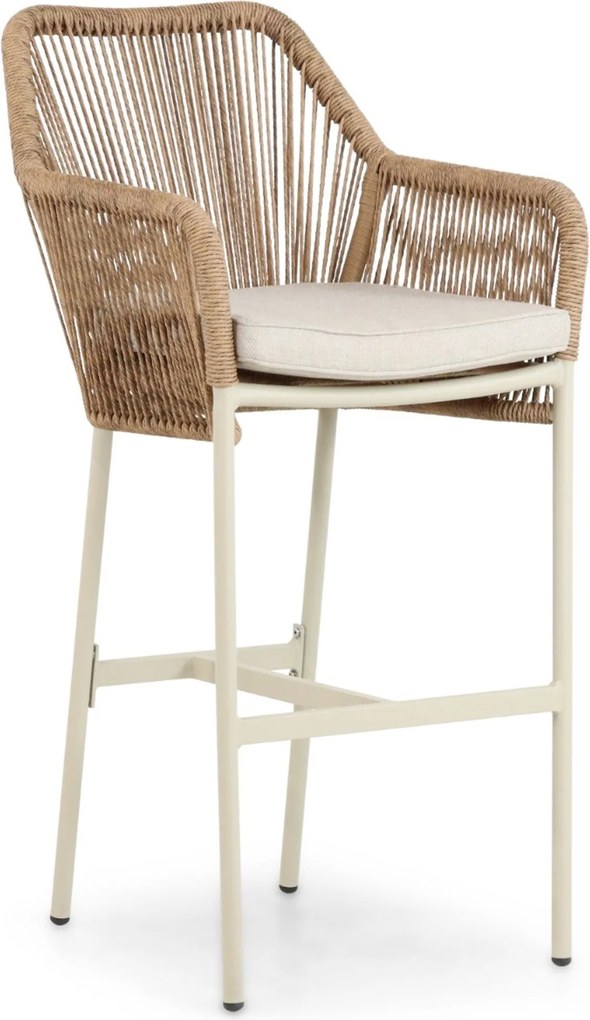 Barstoel Aluminium/rope Taupe-naturel-bruin De Laan Marbella