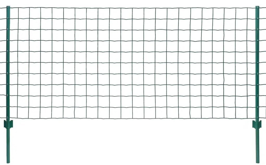 vidaXL Euro hek 20x1,5 m staal groen