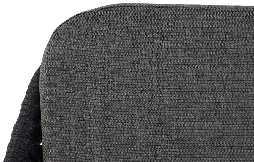 Tuinset Ronde Tuintafel 4 personen 125 cm Aluminium/rope Grijs Coco Antoni/Matale