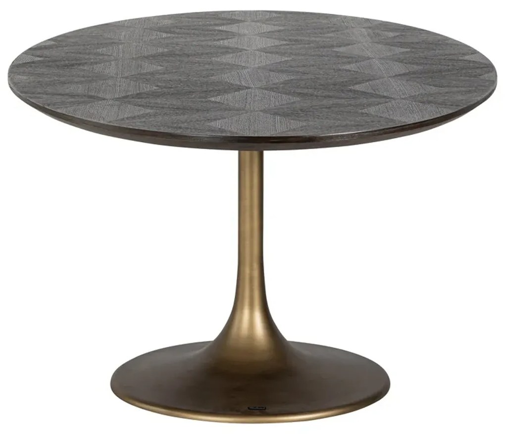 Richmond Interiors Luxor Ovale Eettafel Met Gouden Trompet Voet - 230 X 110cm.