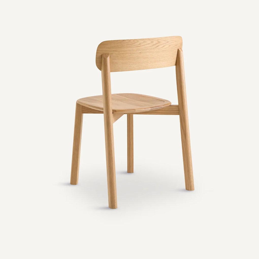 Stapelstoel, eiken en fineer, Batignolles, ontwerp Emmanuel Gallina