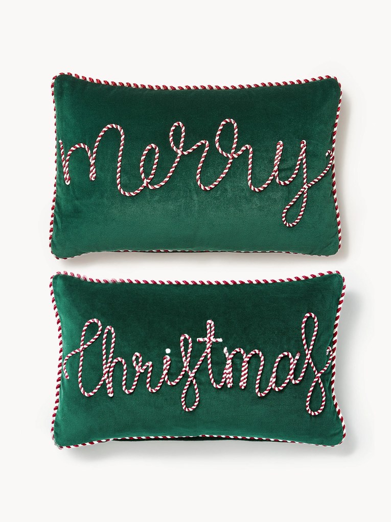 Fluwelen kussenhoezen Jolly, set van 2