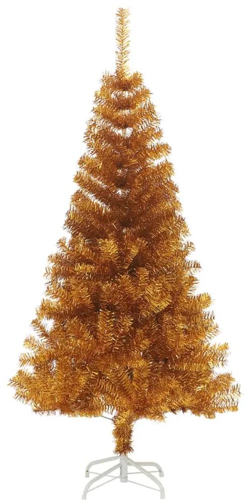 vidaXL Kunstkerstboom met standaard 150 cm PET goudkleurig