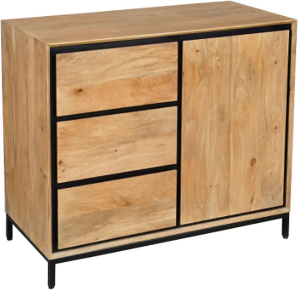 Starfurn RichWood Smal Dressoir Industrieel Mango 100 Cm - 100x45x85cm.