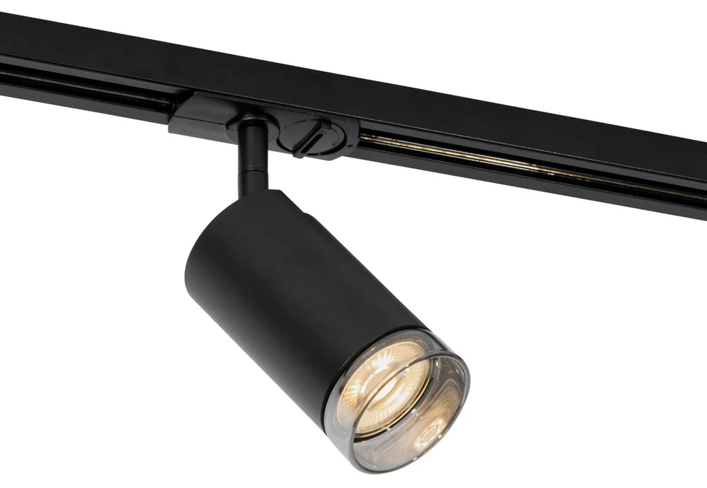 Moderne Spot / Opbouwspot / Plafondspot met smoke ring voor railsysteem 1-fase GU10 50mm - Iconic Jeana Modern GU10 rond Binnenverlichting Lamp