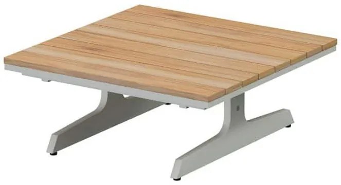 4 Seasons Outdoor Play 4-persoons hoekbank met hoek- en salontafel Loungeset houtkleur weerbestendig