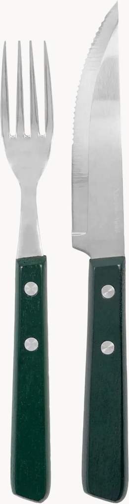 Steakmes en vork Nicolas Vahé van edelstaal, 8-delig