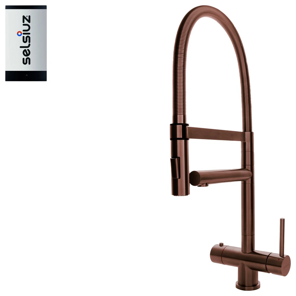 Selsiuz Inox XL kokend water kraan met single boiler copper