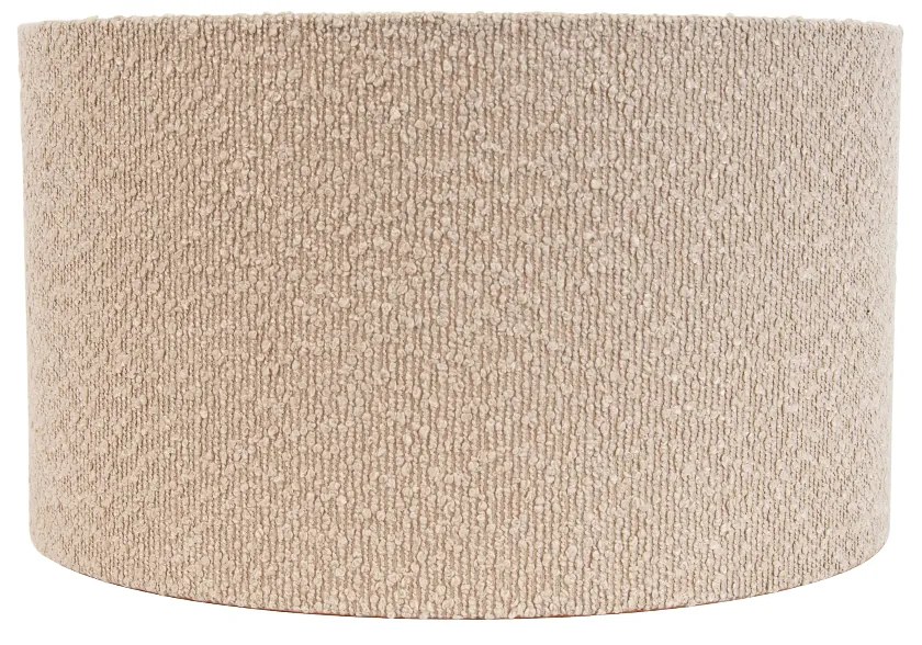 Stoffen lampenkap beige met teddy stof 35/35/20 Modern cilinder / rond rond