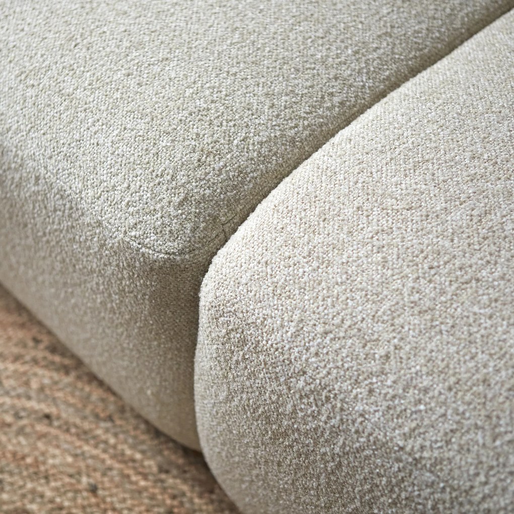 Kleine Hoekbank Beige Hoek Rechts
