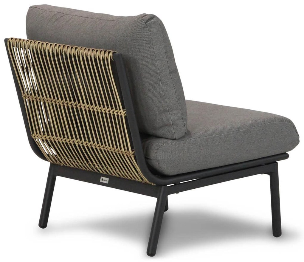 Hoek loungeset 5 personen Aluminium/wicker Taupe Coco Nathan/Ralph