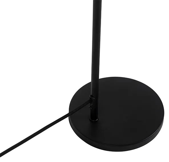 Moderne tafellamp zwart met smoke kap - Maly