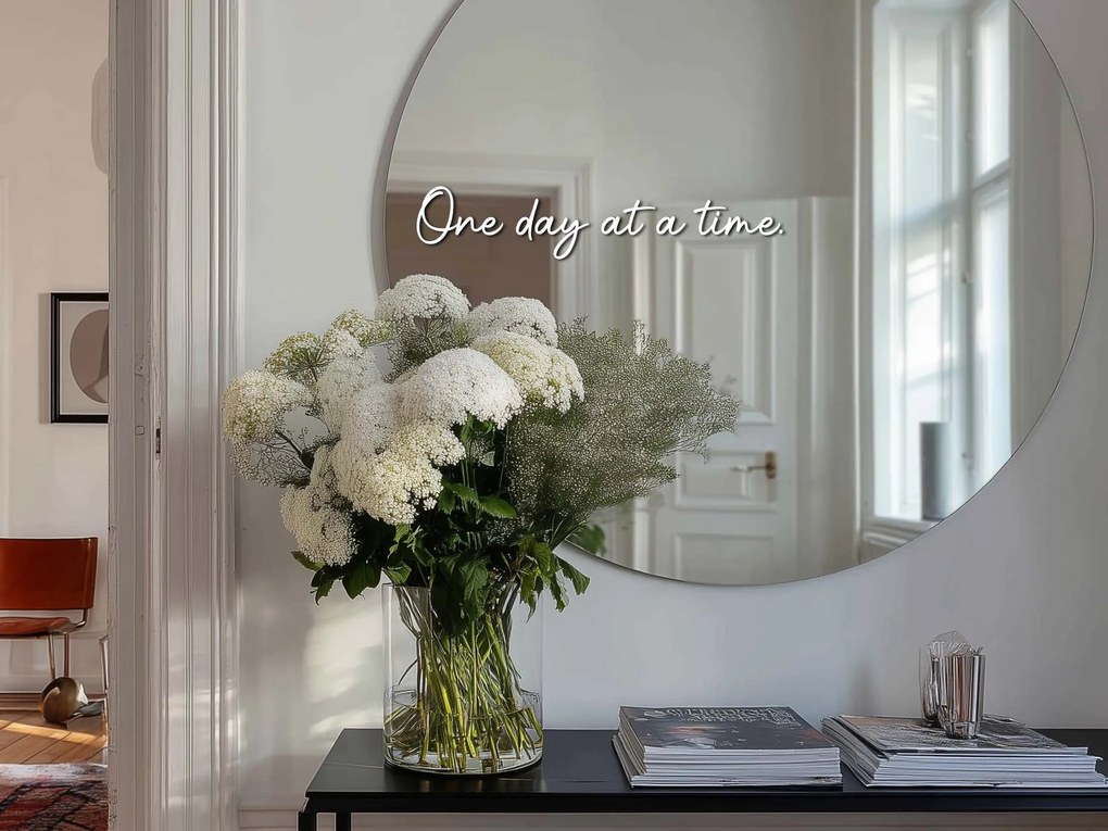 Spiegelsticker S24 – One day at time.