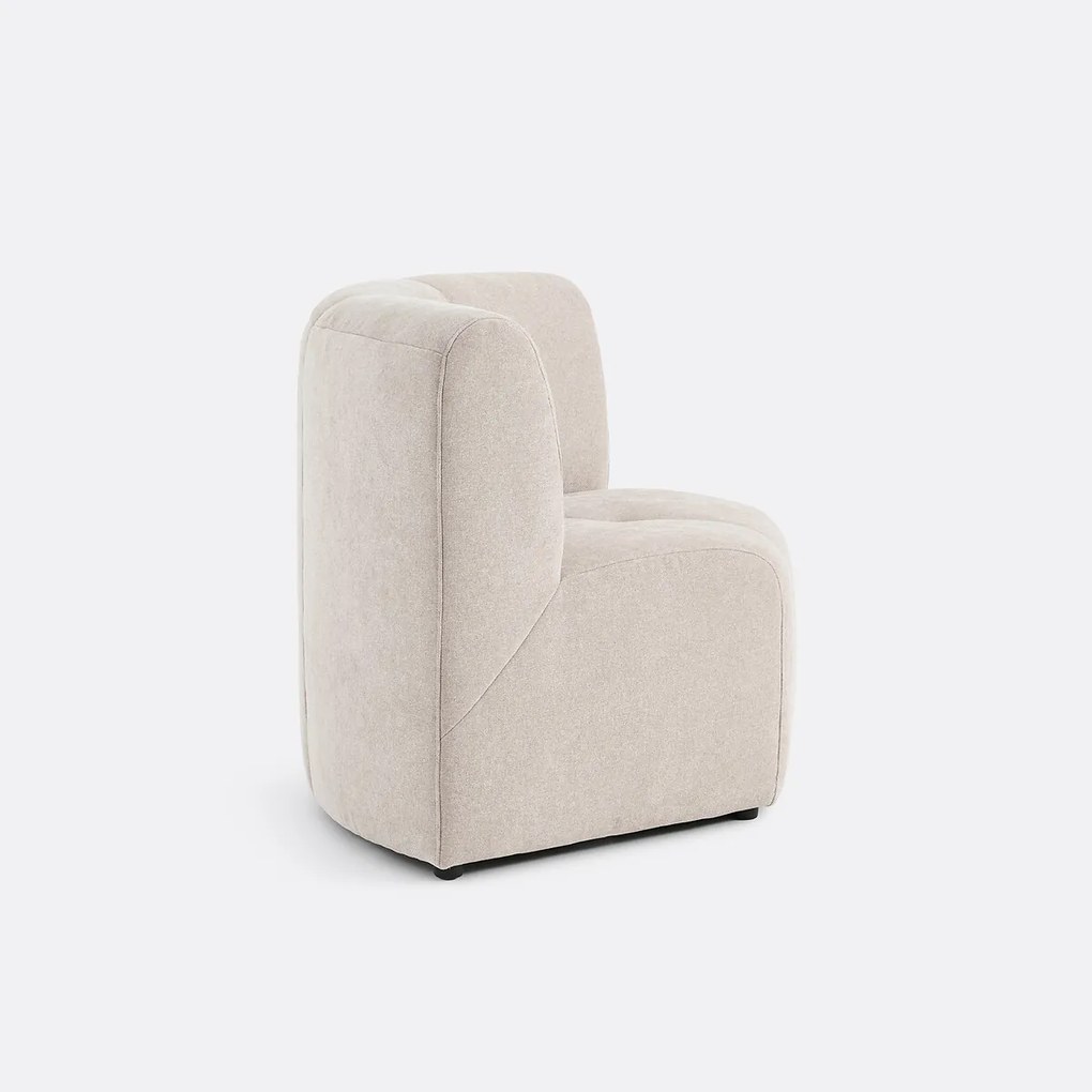 1-zits modulaire hoektafel fauteuil van fijn chenille, ANETA