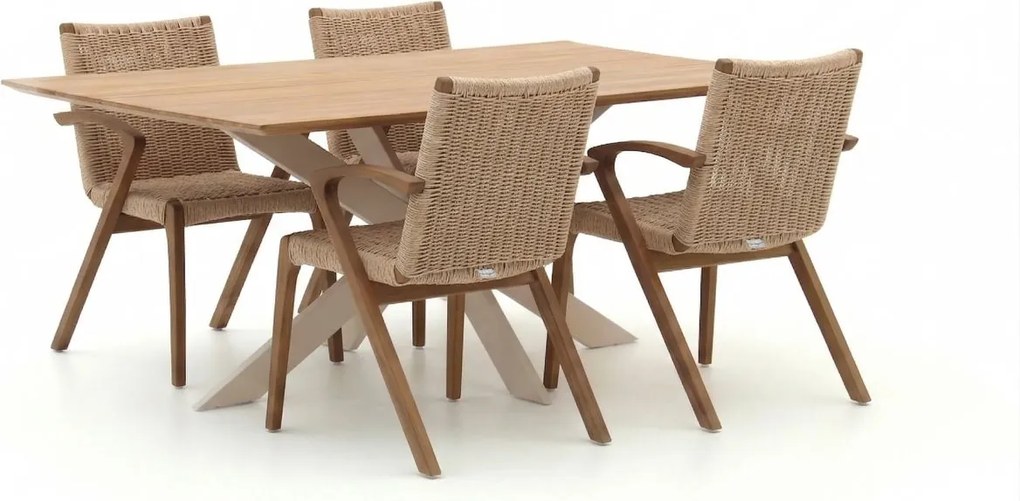 Diningset Bellagio  | 4 personen | Tuinset teakhout | 5-delig | Kees Smit Tuinmeubelen