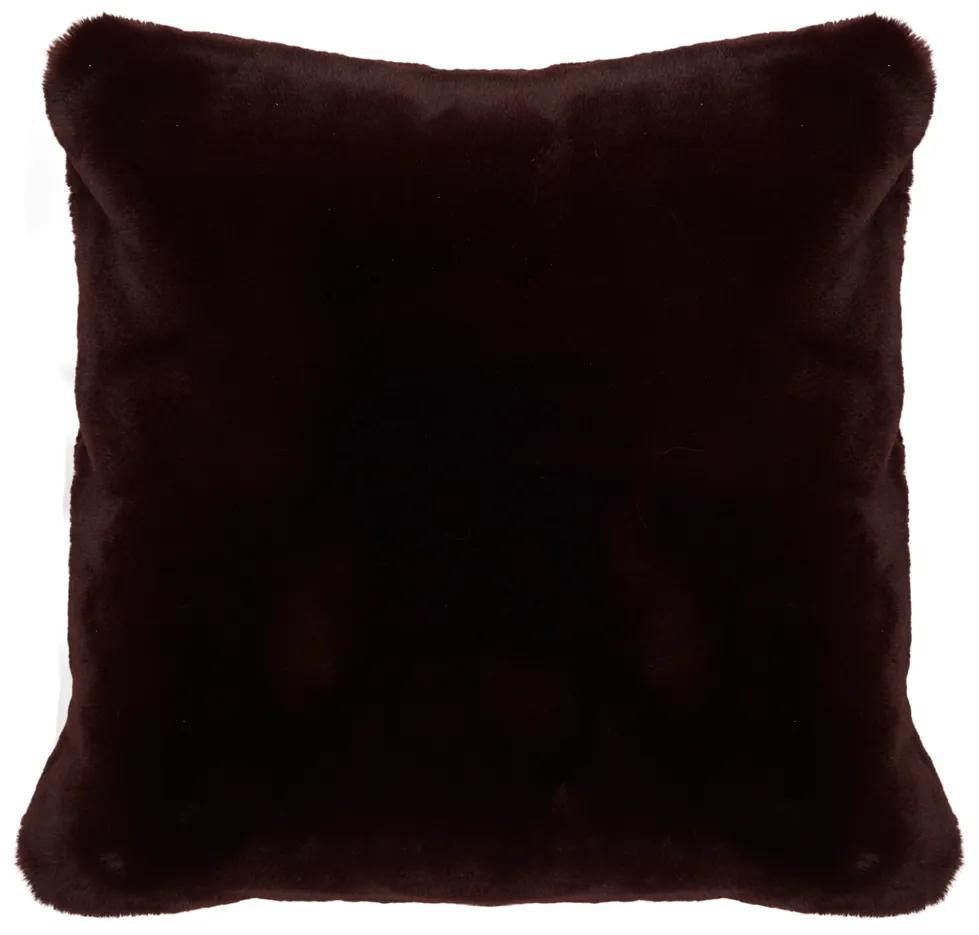 Rivièra Maison - Faux Fur Pillow Cover dark red 50x50 - Kleur: rood