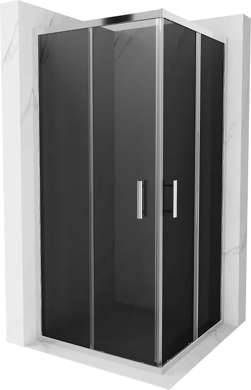 Mexen Rio vierkante douchecabine 90 x 90 cm, grafiet, chroom - 860-090-090-01-40