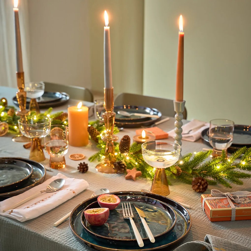 Set van 2 gladde kaarsen H25 cm, Caspar