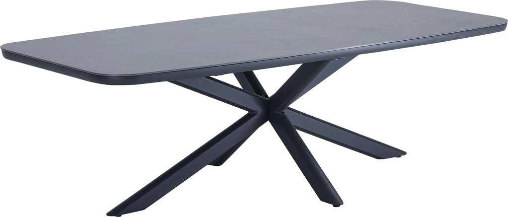 Sayanora dining tuintafel boat shape 240x110xH74 cm keramiek aluminium antraciet