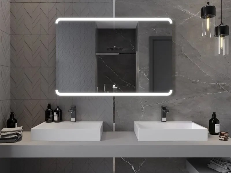 Mexen Nida verlichte badkamerspiegel 120 x 80 cm, LED 6000K, anti-condens - 9806-120-080-611-00