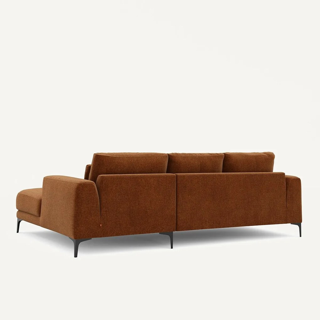 Hoekbank rechts van chenille fluweel, Marsile