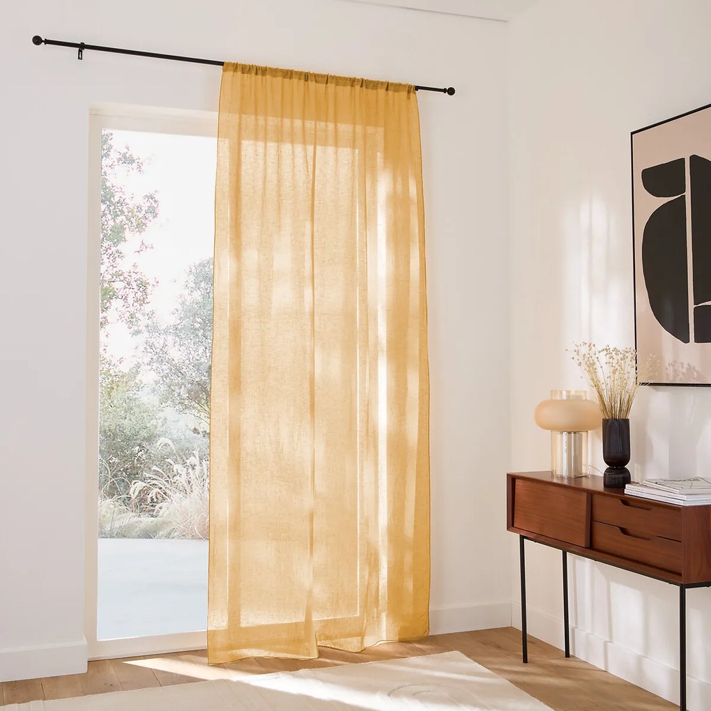 Gordijnpaneel van linnen Onega